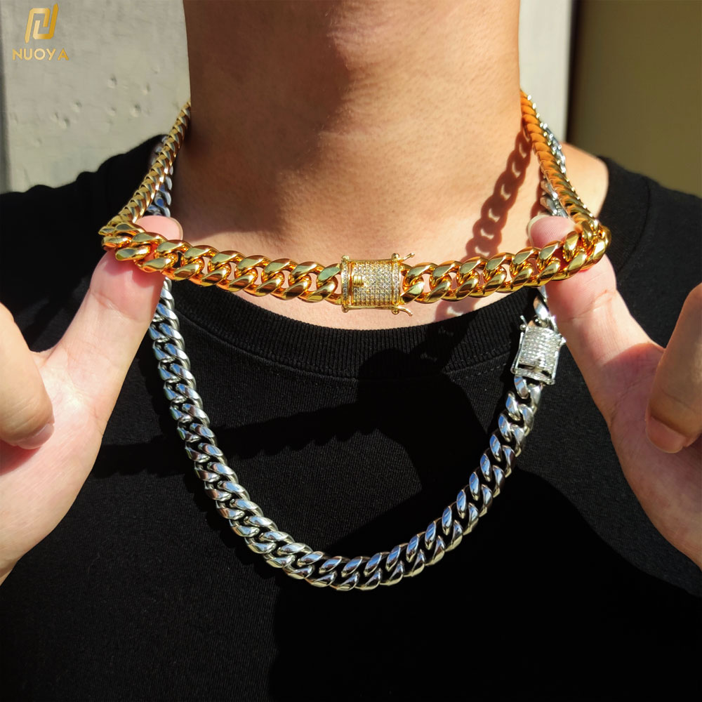 สร้อยคอฮิปฮอปแบบคิวบา ขนาด 6-1 - Cuban Link Chain 12Mm บทวิจารณ์และราคา