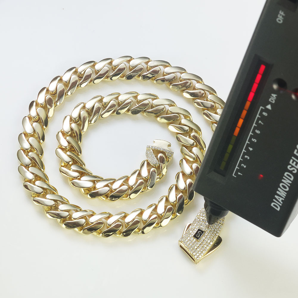 ESKEEM ใหม่ 925 เงิน Monaco CH - Cuban Link Chain 12Mm บทวิจารณ์และราคา