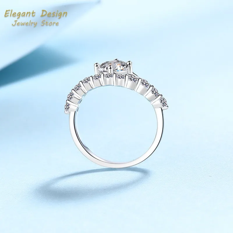 แหวนแต่งงาน Crown of Love แพลท - Moissanite Engagement Ring 1 Carat บทวิจารณ์และราคา